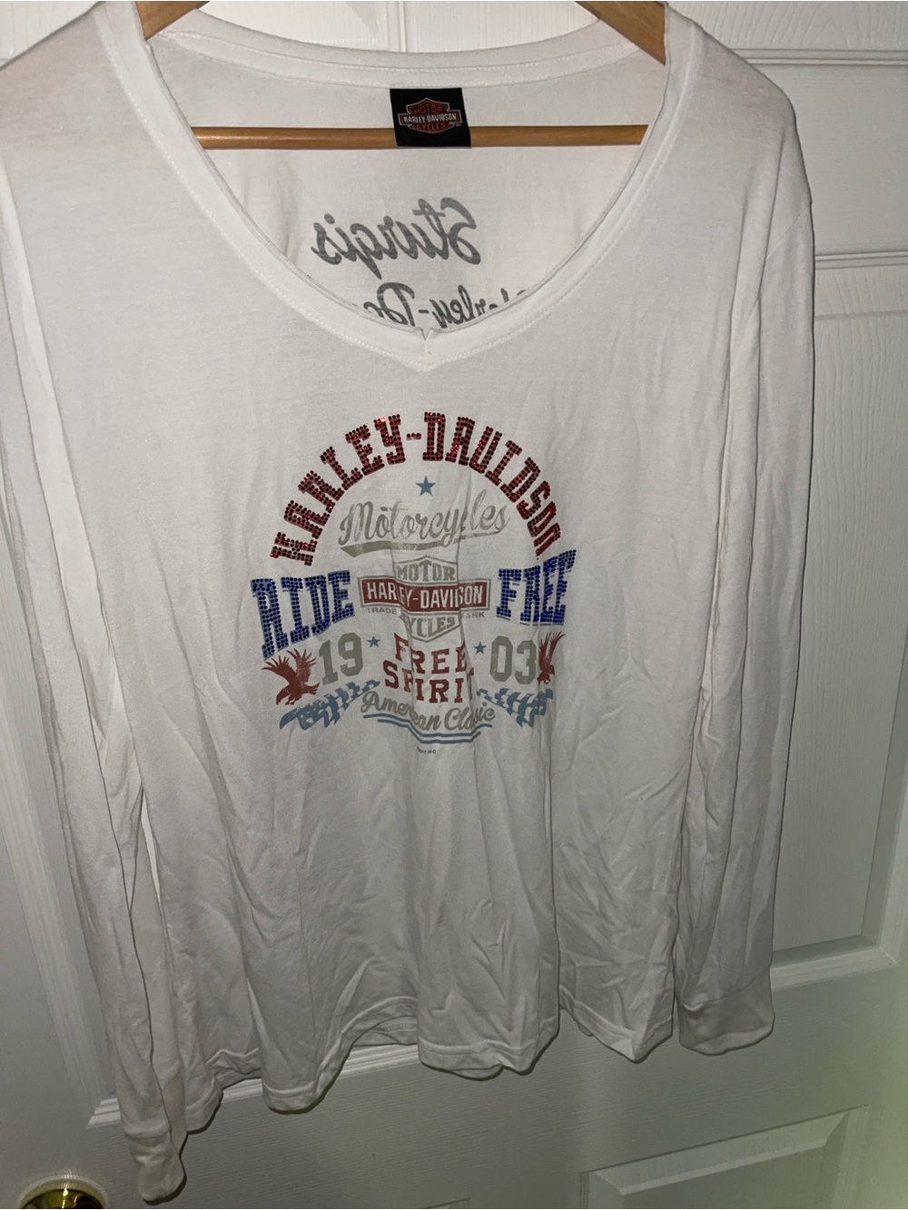 Harley-Davidson "Free Spirit" Rhinestone Bling STURGIS Misses shirt